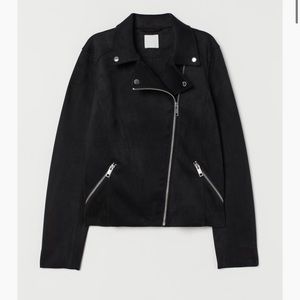 H&M Faux Suede Biker Jacket